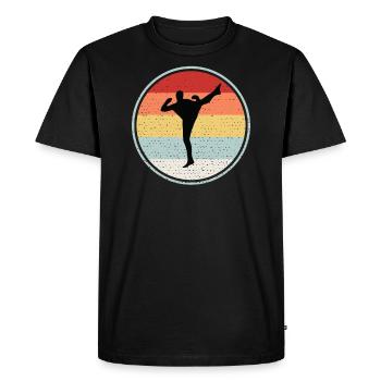Mma Tshirt Pour Père - T-shirt Premium bio Homme - noir - Devant - Nico (187cm)