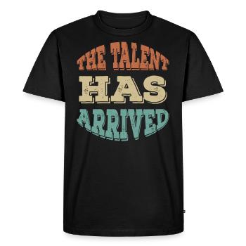 The Talent Has Arrived - Men's Premium Organic T-Shirt - black - Front - Nico (187cm)