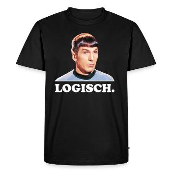 Star Trek Spock Logisch - Männer Premium Bio T-Shirt - Schwarz - Vorne - Nico (187cm)