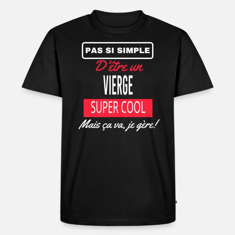 pas si simple VIERGE - T-shirt Premium bio Homme - noir