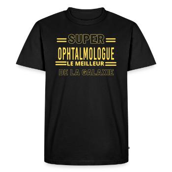 Meilleur de la galaxie OPHTALMOLOGUE - T-shirt Premium bio Homme - noir - Devant - Nico (187cm)