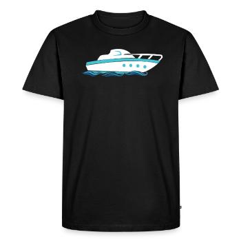 Motor boat design for motor boaters - Men's Premium Organic T-Shirt - black - Front - Nico (187cm)
