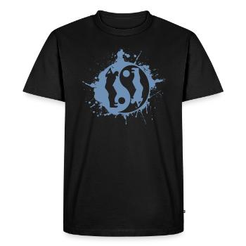 Golf Golfeur Golfing Yin Yan Symbole Japonais - T-shirt Premium bio Homme - noir - Devant - Nico (187cm)