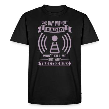Opérateur radio amateur un jour sans étincelles ne me sera pas - T-shirt Premium bio Homme - noir - Devant - Nico (187cm)