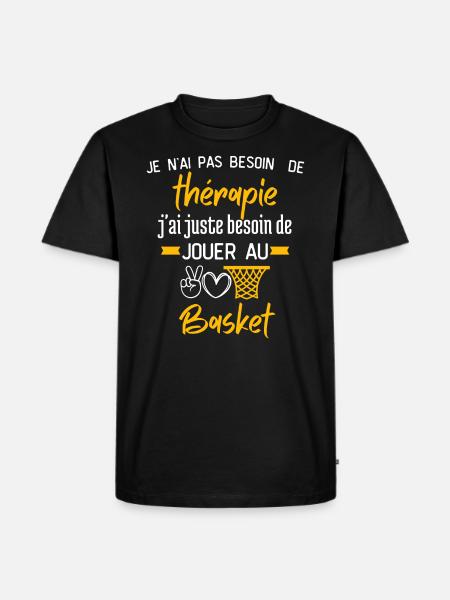 Thérapie Basket - T-shirt Premium bio Homme - noir