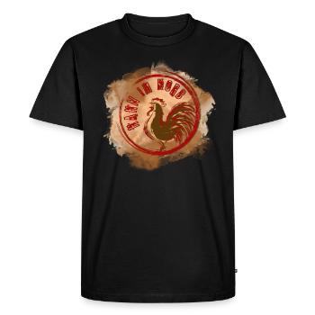 Coq dans le panier - T-shirt Premium bio Homme - noir - Devant - Nico (187cm)