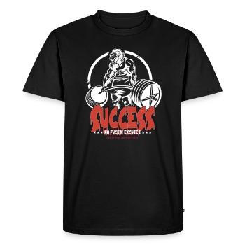 GYM Pas d’excuses Musculation Fitness Gorille - T-shirt Premium bio Homme - noir - Devant - Nico (187cm)