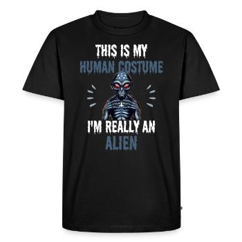 Creepy Costume Party Cadeau Funny Alien - T-shirt Premium bio Homme - noir - Devant - Nico (187cm)