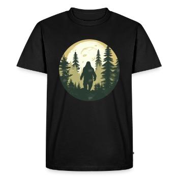 Extérieur Sasquatch Forest Cryptid Cadeau Bigfoot - T-shirt Premium bio Homme - noir - Devant - Nico (187cm)