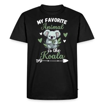 Koala Gift Mon animal préféré est le koala - T-shirt Premium bio Homme - noir - Devant - Nico (187cm)