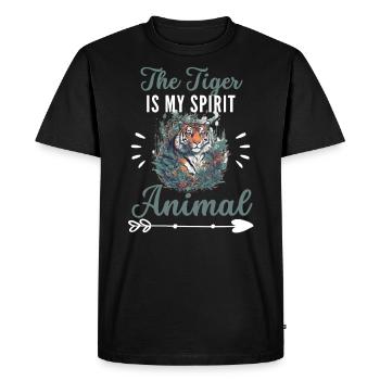 Prédateur Animal Lover Funny Gift Tiger - T-shirt Premium bio Homme - noir - Devant - Nico (187cm)