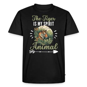 Le tigre est mon animal spirituel Asia Tiger - T-shirt Premium bio Homme - noir - Devant - Nico (187cm)