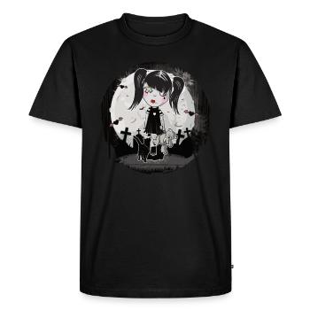 Gothique Emo Fille Cadeau Halloween - T-shirt Premium bio Homme - noir - Devant - Nico (187cm)