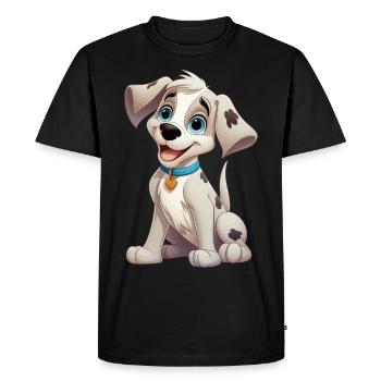 Dog Doggy Dog Lover Animal Cartoon Comic - T-shirt Premium bio Homme - noir - Devant - Nico (187cm)