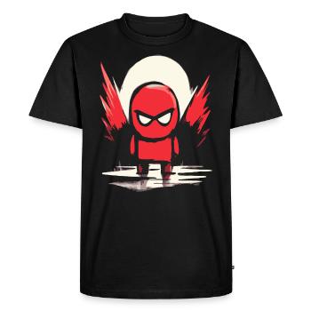 Japanese Red Sun: Red Super Hero Child - Men's Premium Organic T-Shirt - black - Front - Nico (187cm)
