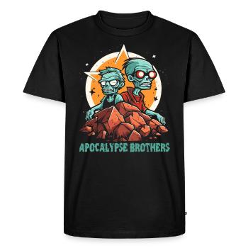 The Apocalypse Brothers Zombies - Men's Premium Organic T-Shirt - black - Front - Nico (187cm)