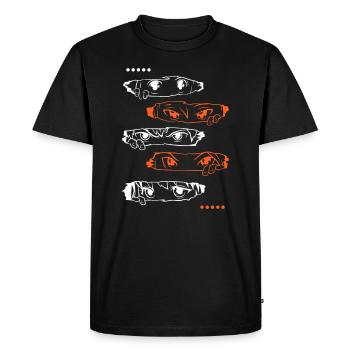 Yeux d’anime blanc et noir - cadeau spécial pour Noël - T-shirt Premium bio Homme - noir - Devant - Nico (187cm)
