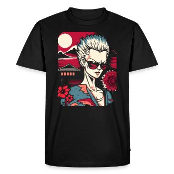 Manga and Anime: A Gangster on Vacation in Okinawa - Men's Premium Organic T-Shirt - black - Front - Nico (187cm)