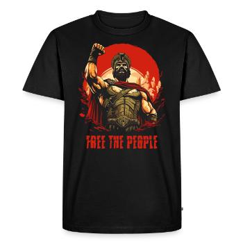 Libérez le peuple et luttez pour la liberté - T-shirt Premium bio Homme - noir - Devant - Nico (187cm)