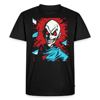 Sourire Méchant Dessin Animé Nosferatu Vampire - T-shirt Premium bio Homme - noir - Devant - Nico (187cm)