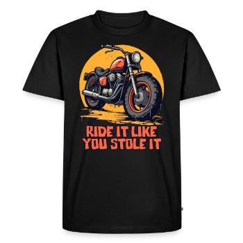 Ride it like stolen: caferacer bike motorcycle - Men's Premium Organic T-Shirt - black - Front - Nico (187cm)
