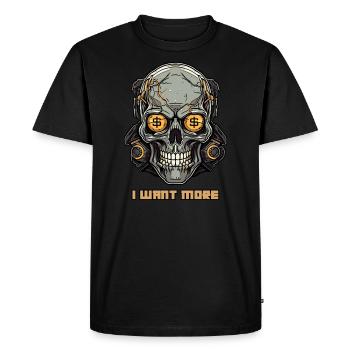 Crâne de cyborg cupide - T-shirt Premium bio Homme - noir - Devant - Nico (187cm)