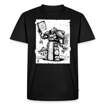 Samouraï japonais Mega Sakura Armor - T-shirt Premium bio Homme - noir - Devant - Nico (187cm)