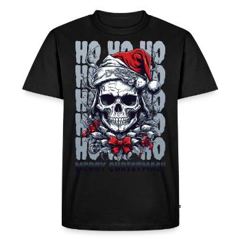 Squelette de noêl - T-shirt Premium bio Homme - noir - Devant - Nico (187cm)