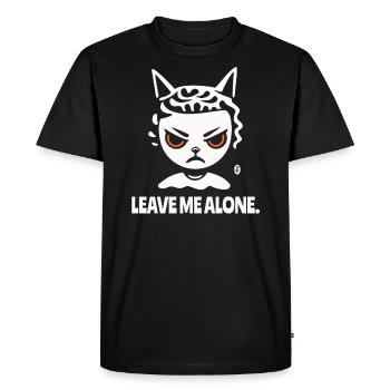 Laisse-moi tranquille, une fille de chat de dessin animé - T-shirt Premium bio Homme - noir - Devant - Nico (187cm)