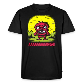 Little Rascal - Always Angry - Men's Premium Organic T-Shirt - black - Front - Nico (187cm)