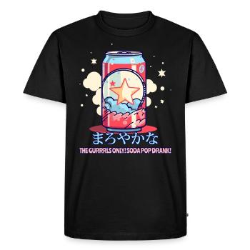 La canette de boisson gazeuse « Girls Only » - T-shirt Premium bio Homme - noir - Devant - Nico (187cm)