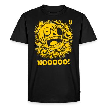 Comic Cartoon Evil Horror Screaming Face - Men's Premium Organic T-Shirt - black - Front - Nico (187cm)