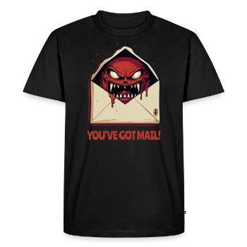 You’ve Got Mail : Une enveloppe de lettre de monstre maléfique - T-shirt Premium bio Homme - noir - Devant - Nico (187cm)
