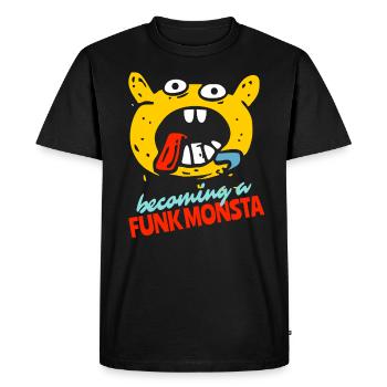 Devenez un monstre de la musique funk - T-shirt Premium bio Homme - noir - Devant - Nico (187cm)
