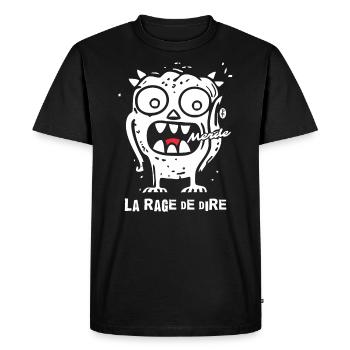 La fureur du langage : Trop mignon, monstre ! - T-shirt Premium bio Homme - noir - Devant - Nico (187cm)