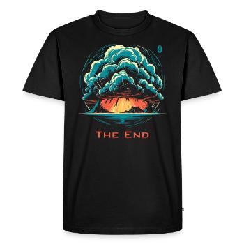 Réchauffement climatique : les orages, la fin - T-shirt Premium bio Homme - noir - Devant - Nico (187cm)