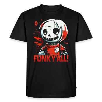 Je vous ai tous foutus ! Poupée d’horreur marre - T-shirt Premium bio Homme - noir - Devant - Nico (187cm)