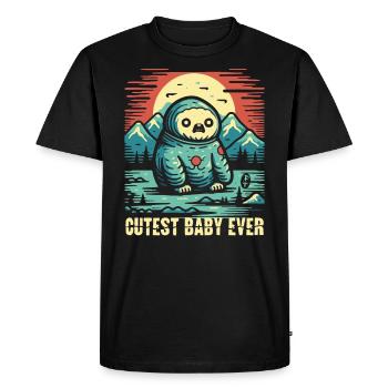 The cutest baby ever - Men's Premium Organic T-Shirt - black - Front - Nico (187cm)