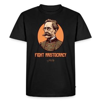 Noblesse et honneur, lutte contre l’aristocratie - T-shirt Premium bio Homme - noir - Devant - Nico (187cm)
