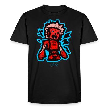 Mélancolie technologique, type d’agonie robotique - T-shirt Premium bio Homme - noir - Devant - Nico (187cm)