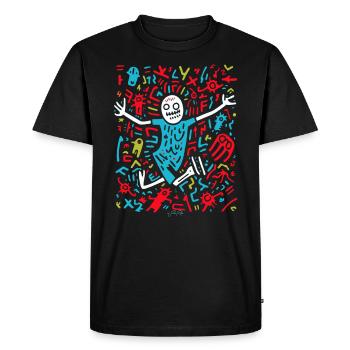Abondance de dessins animés Pop Art - T-shirt Premium bio Homme - noir - Devant - Nico (187cm)