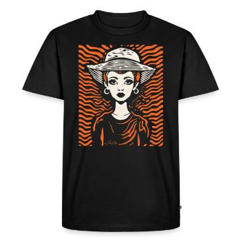 The Stylish Woman - Men's Premium Organic T-Shirt - black - Front - Nico (187cm)