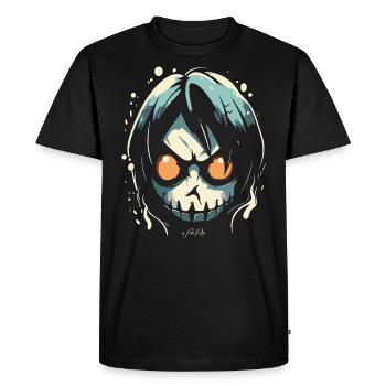 Un méchant de manga de bande dessinée de dessin animé - T-shirt Premium bio Homme - noir - Devant - Nico (187cm)