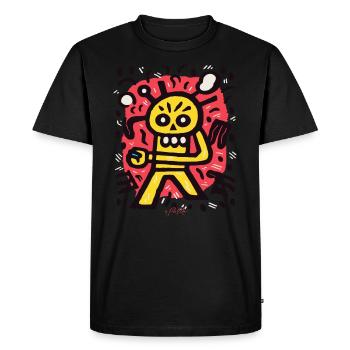 Cartoon pop skeleton, in your hand - Men's Premium Organic T-Shirt - black - Front - Nico (187cm)