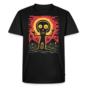 Dessins animés Créatures effrayantes à la campagne - T-shirt Premium bio Homme - noir - Devant - Nico (187cm)