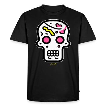 Crâne Pop Art - T-shirt Premium bio Homme - noir - Devant - Nico (187cm)