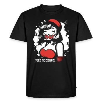 This girl doesn't need a master - Men's Premium Organic T-Shirt - black - Front - Nico (187cm)