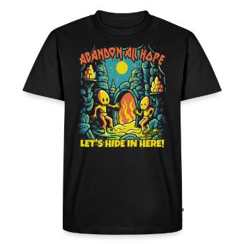 Abandonnez tout espoir : cache-cache dans le donjon - T-shirt Premium bio Homme - noir - Devant - Nico (187cm)