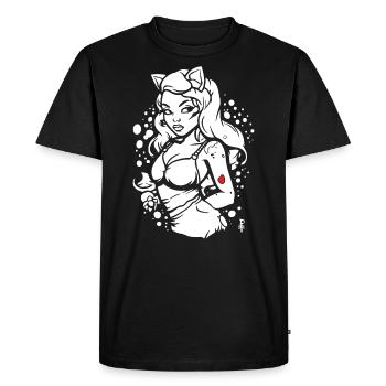 Une autre fille de dessin animé animée chaude - T-shirt Premium bio Homme - noir - Devant - Nico (187cm)