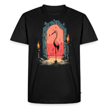 Un oiseau dans le donjon - T-shirt Premium bio Homme - noir - Devant - Nico (187cm)